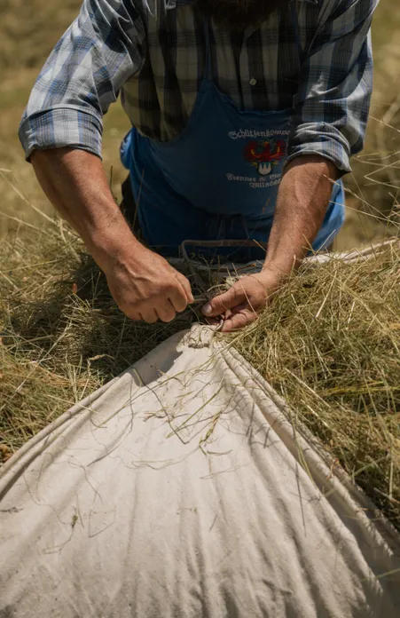 Traditional craftsmanship in South Tyrol – close-up of artistic embroidery with regional motifs